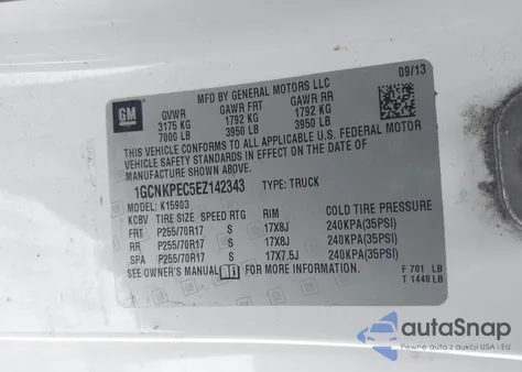 2014 Chevrolet Silverado 1500 Work Truck 1Wt z USA, uszkodzony, nr VIN 1GCNKPEC5EZ142343